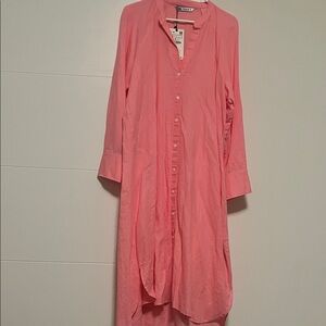 Zara Pink Linen Dress
